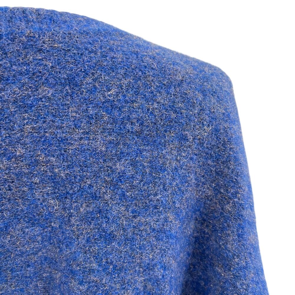 Lewit Sweater Hi-LowKnit Crewneck Marled Wool Blend Blue Size Large - Picture 7 of 10